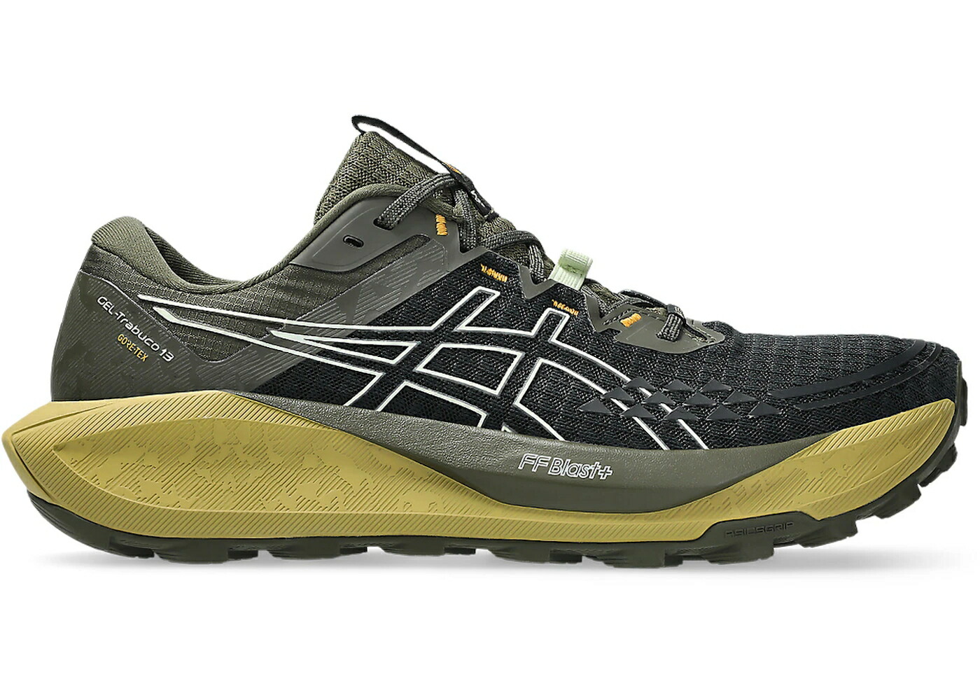 アシックス サー青二才 ゴアテックス 黒いこと 黒いこと 緑 緑であること スニーカー メンズ ASICS GEL-TRABUCO 13 GORE-TEX BLACK WHISPER GREEN / BLACK WHISPER GREEN
