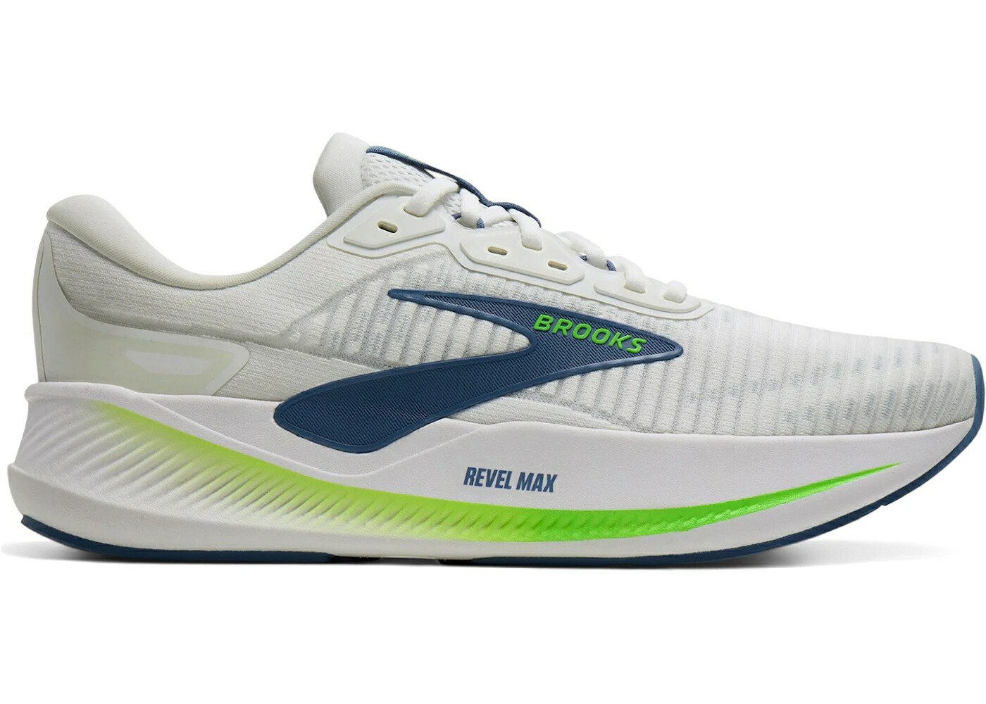 ブルックス マックス 白いこと 白いこと 緑 緑であること スニーカー メンズ BROOKS REVEL MAX WHITE MOONLIGHT GREEN GECKO / WHITE MOONLIGHT GREEN GECKO