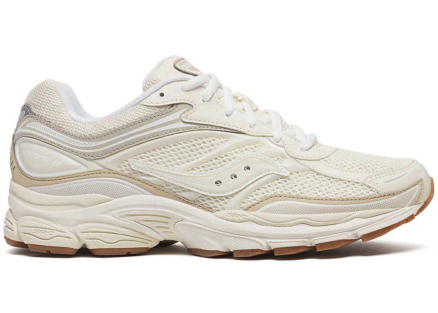 サッカニー ベージュ しろがね色 しろがね色 スニーカー メンズ SAUCONY PROGRID OMNI 9 TOMORROW, MEET YESTERDAY BEIGE GUM / BEIGE SILVER