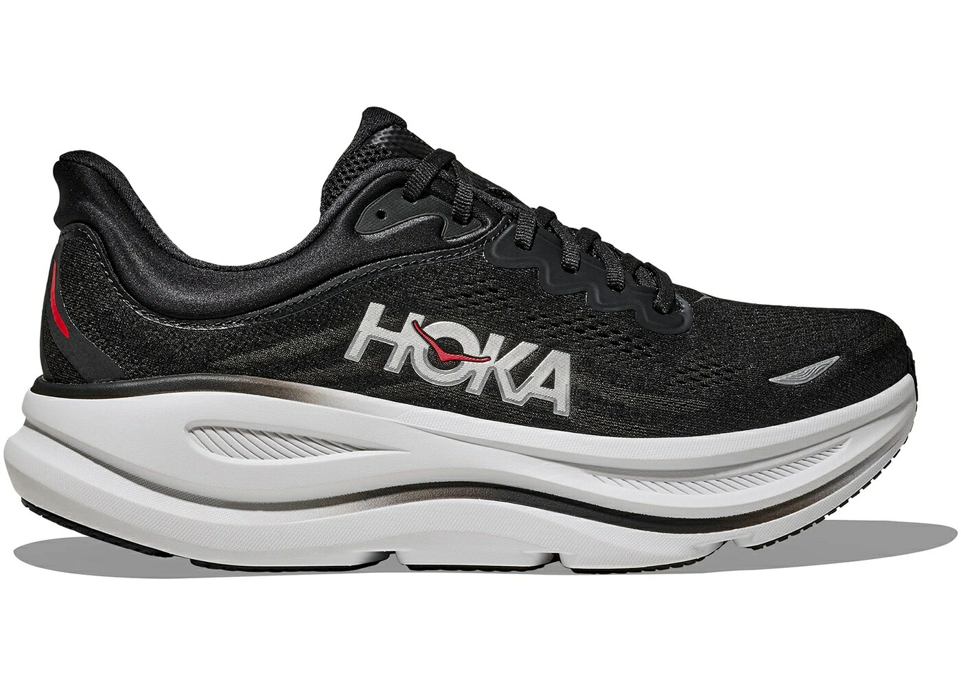 ホカオネオネ 黒いこと 黒いこと スニーカー メンズ HOKA ONE ONE HOKA ONE BONDI 9 BLACK VERMILLION / BLACK VERMILLION
