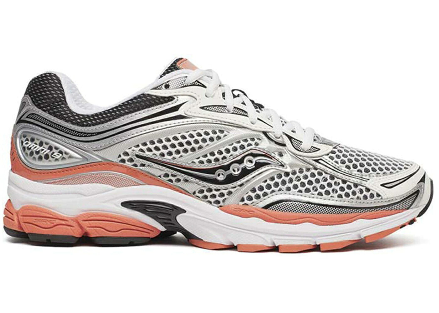 サッカニー しろがね色 しろがね色 橙 オレンジ色 黒いこと 黒いこと スニーカー メンズ SAUCONY PROGRID OMNI 9 SILVER ORANGE BLACK / SILVER ORANGE