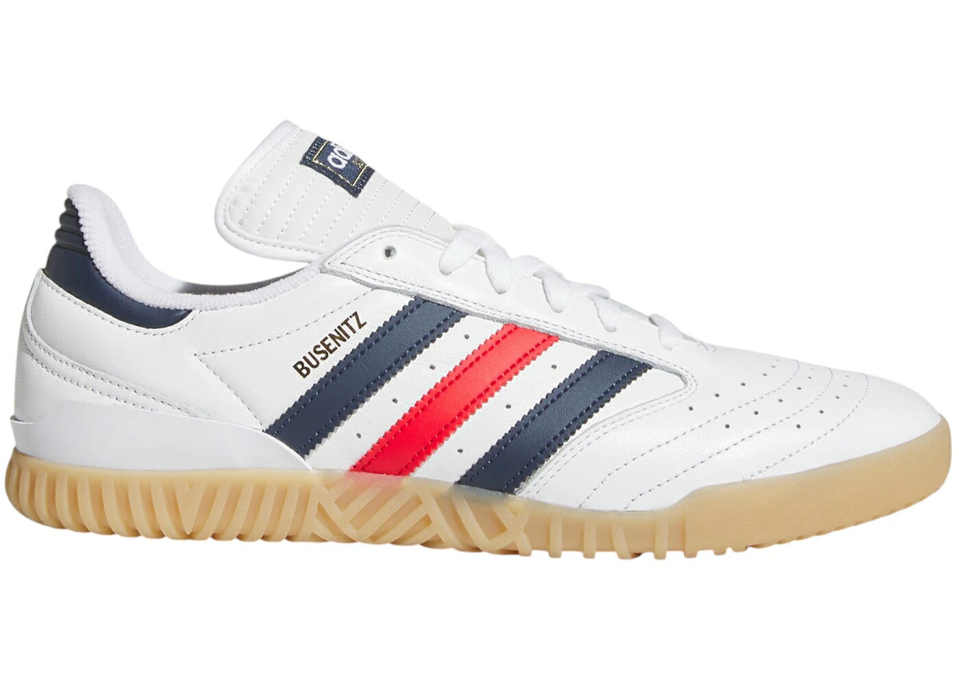 アディダス 白いこと 白いこと 紺色 米国海軍 スニーカー メンズ ADIDAS BUSENITZ INDOOR SUPER WHITE NAVY BETTER SCARLET / CLOUD WHITE COLLEGIATE NAVY