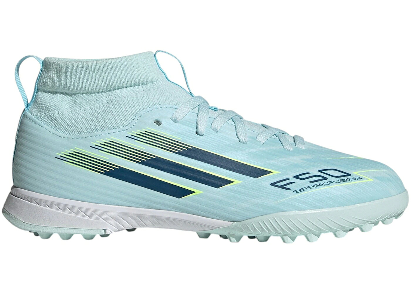 アディダス ミッド 青み 青色 お坊っちゃん キッズ ADIDAS F50 SPARKFUSION LEAGUE MID CUT TF ICE COLD PRECISION PACK (GS) / ALMOST BLUE DUSKY PETROL HI RES もの言う花 マタニティ スニーカー