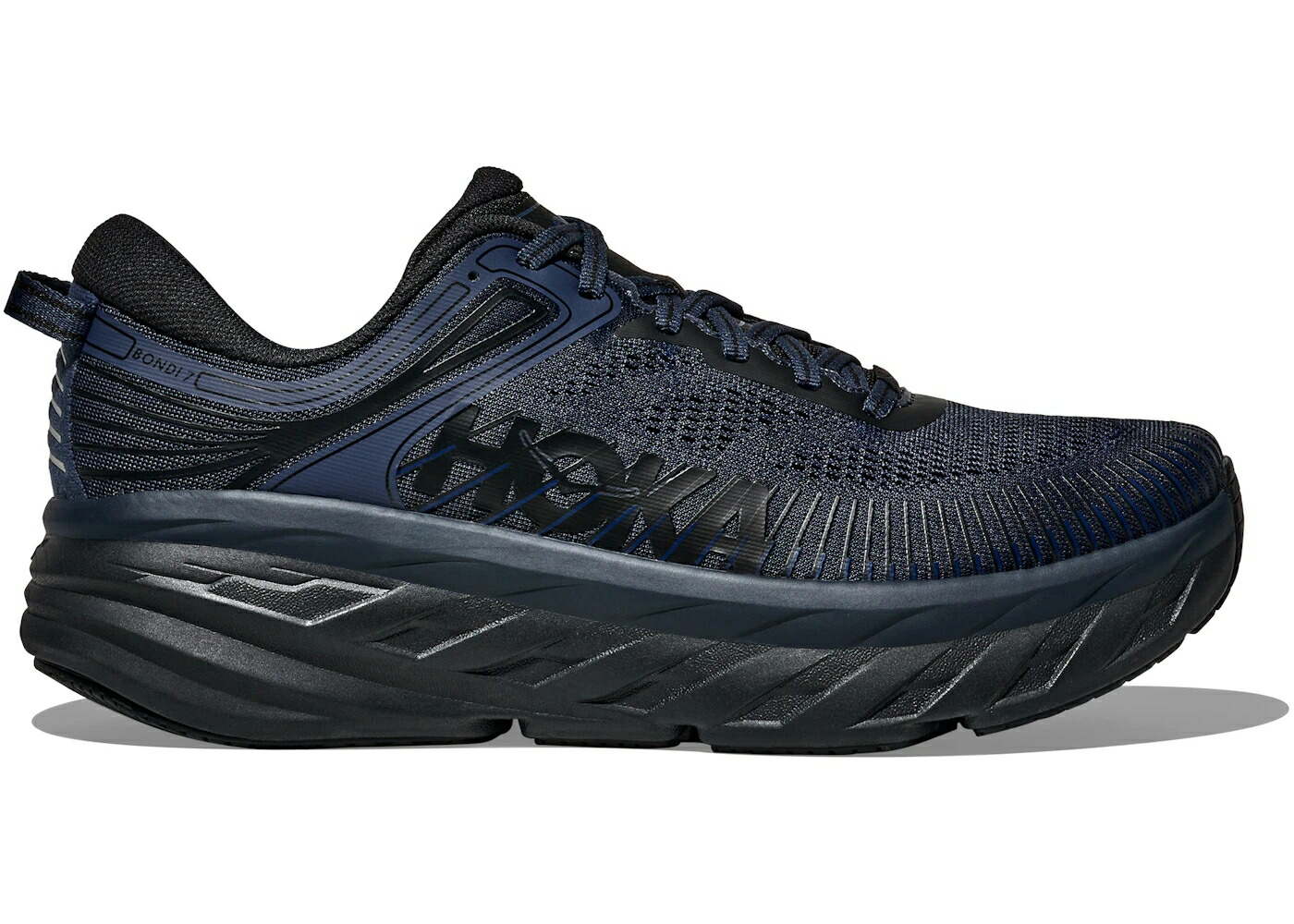 ホカオネオネ 紺色 米国海軍 黒いこと 黒いこと スニーカー メンズ HOKA ONE ONE HOKA ONE BONDI 7 VARSITY NAVY BLACK / VARSITY NAVY BLACK