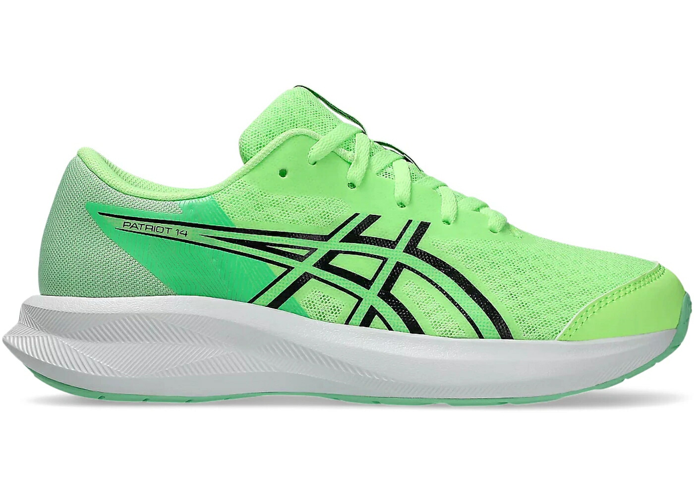アシックス 緑 緑であること 黒いこと 黒いこと お坊っちゃん キッズ ASICS PATRIOT 14 ILLUMINATE GREEN BLACK (GS) / ILLUMINATE GREEN BLACK もの言う花 マタニティ スニーカー