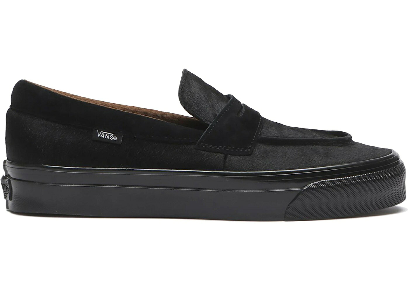 ヴァンズ バンズ 割り増し金 置き目毛革 スニーカー 小馬 黒いこと 黒いこと スニーカー メンズ VANS PREMIUM LOAFER PONY HAIR BLACK /