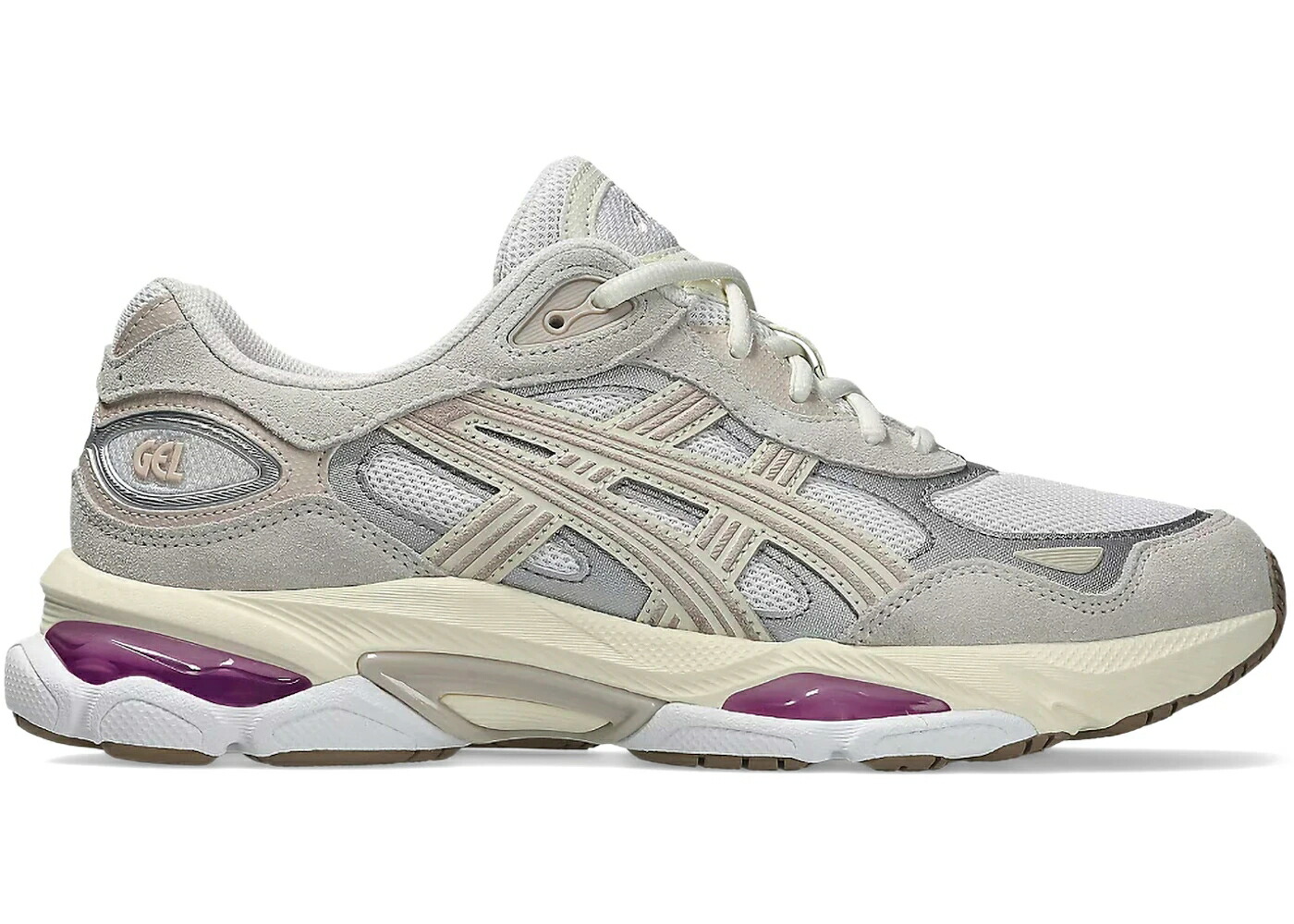 アシックス 白いこと 白いこと 皮膚軟化剤 紫 パープル 2.0 スニーカー メンズ ASICS GEL-NYC WHITE CREAM PURPLE / WHITE CREAM