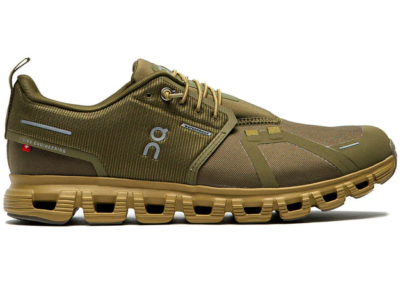 オン オリーブ サファリ スニーカー メンズ ON RUNNING CLOUD 6 WATERPROOF OLIVE SAFARI / OLIVE SAFARI