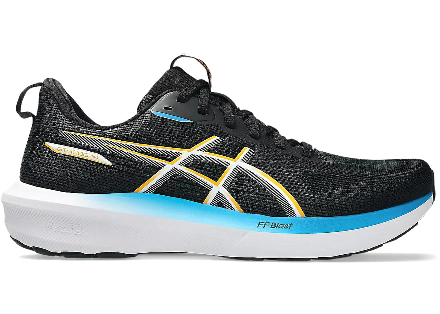 アシックス 黒いこと 黒いこと スニーカー メンズ ASICS GT-1000 14 BLACK YAMABUKI / BLACK YAMABUKI