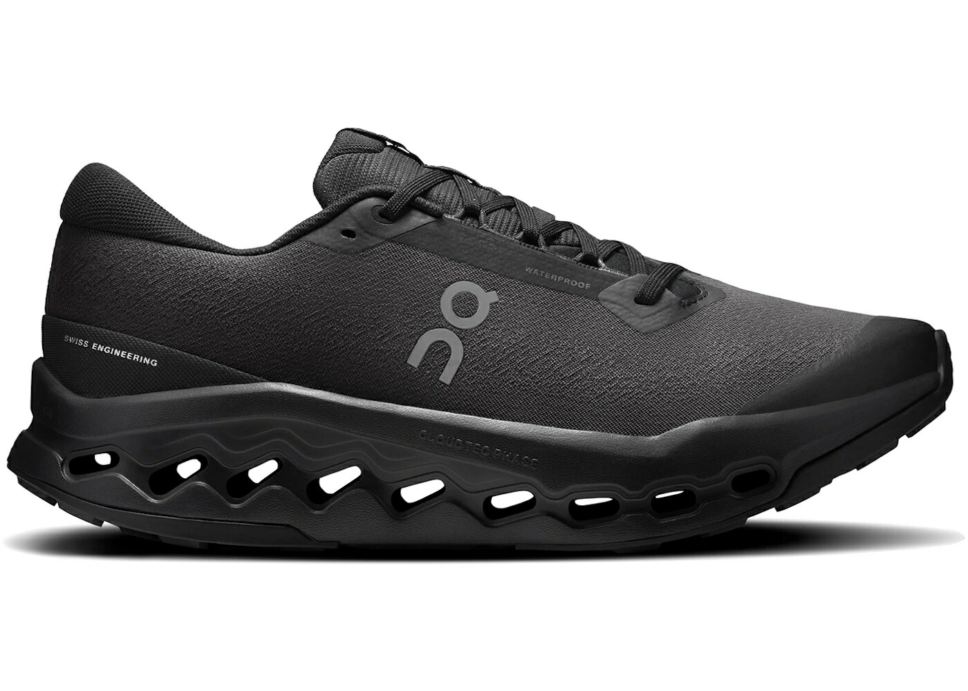 オン 黒いこと 黒いこと スニーカー メンズ ON RUNNING CLOUDSURFER TRAIL 2 WATERPROOF BLACK / BLACK BLACK