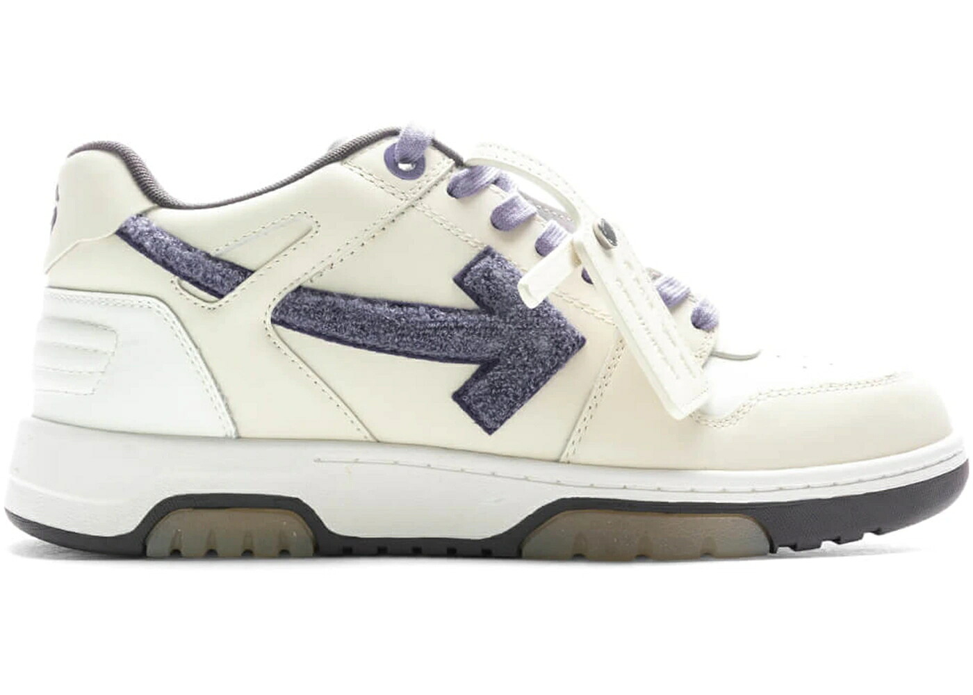 オフホワイト カレッジ 白色 ホワイト 紫 パープル スニーカー メンズ OFF-WHITE OUT OF OFFICE LOW COLLEGE OFF WHITE PURPLE CHENILLE / OFF WHITE PURPLE｜スニケス