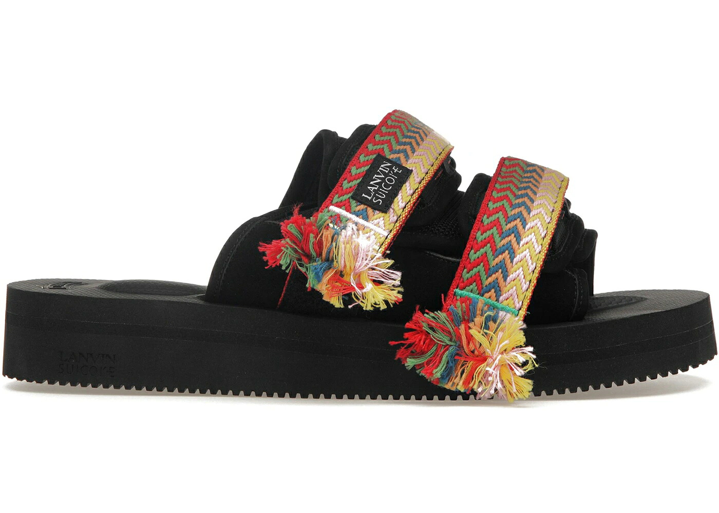 スイコック 黒色 ブラック スニーカー ユニセックス SUICOKE MOTO LANVIN VABLVN BLACK / BLACK MULTI メンズ|スニケス