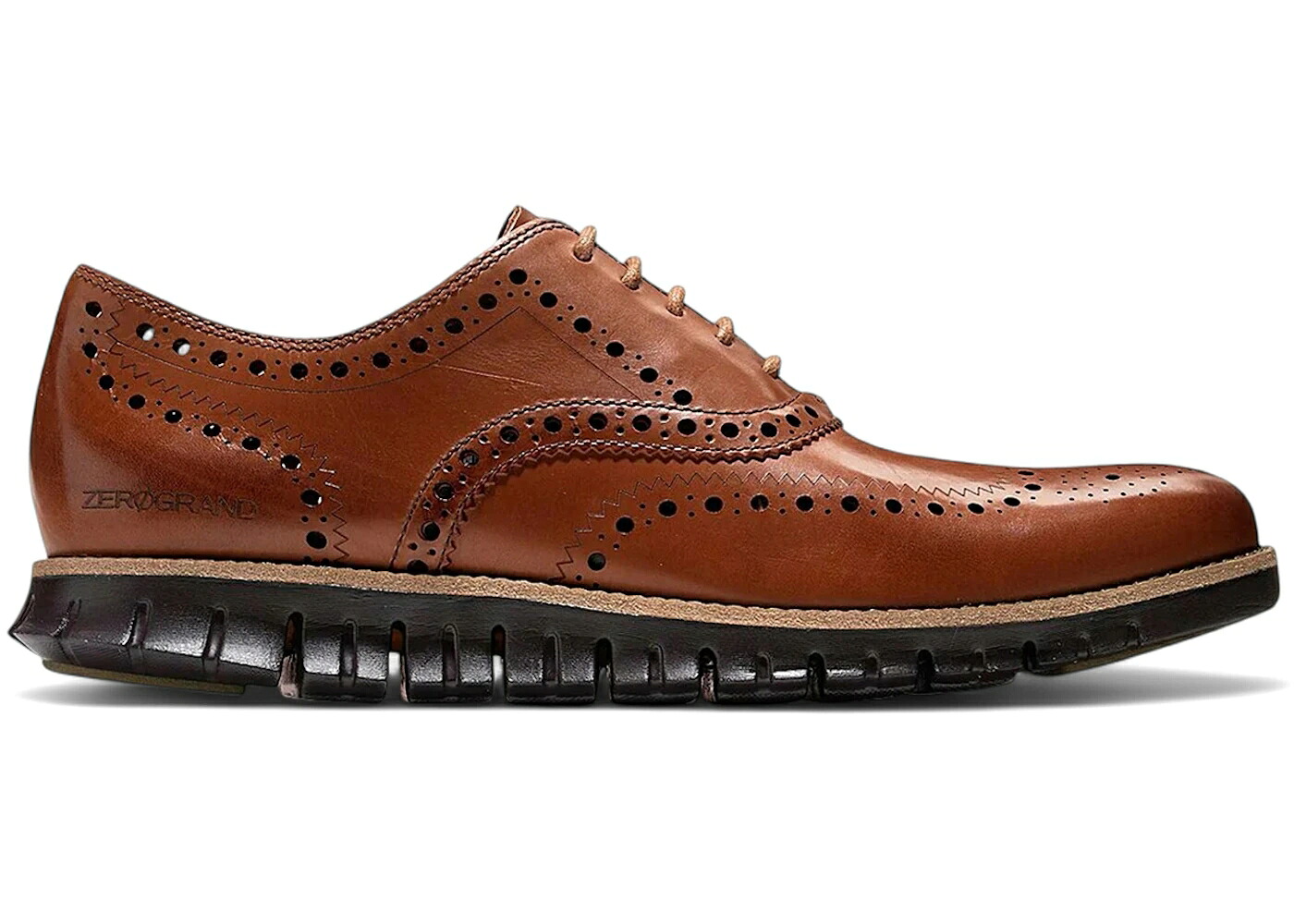 電話を掛けるハーン 地びた オックスフォード 赤銅色 赤銅色 スニーカー メンズ COLE HAAN COLE HAAN ZER GRAND WINGTIP OXFORD BROWN /