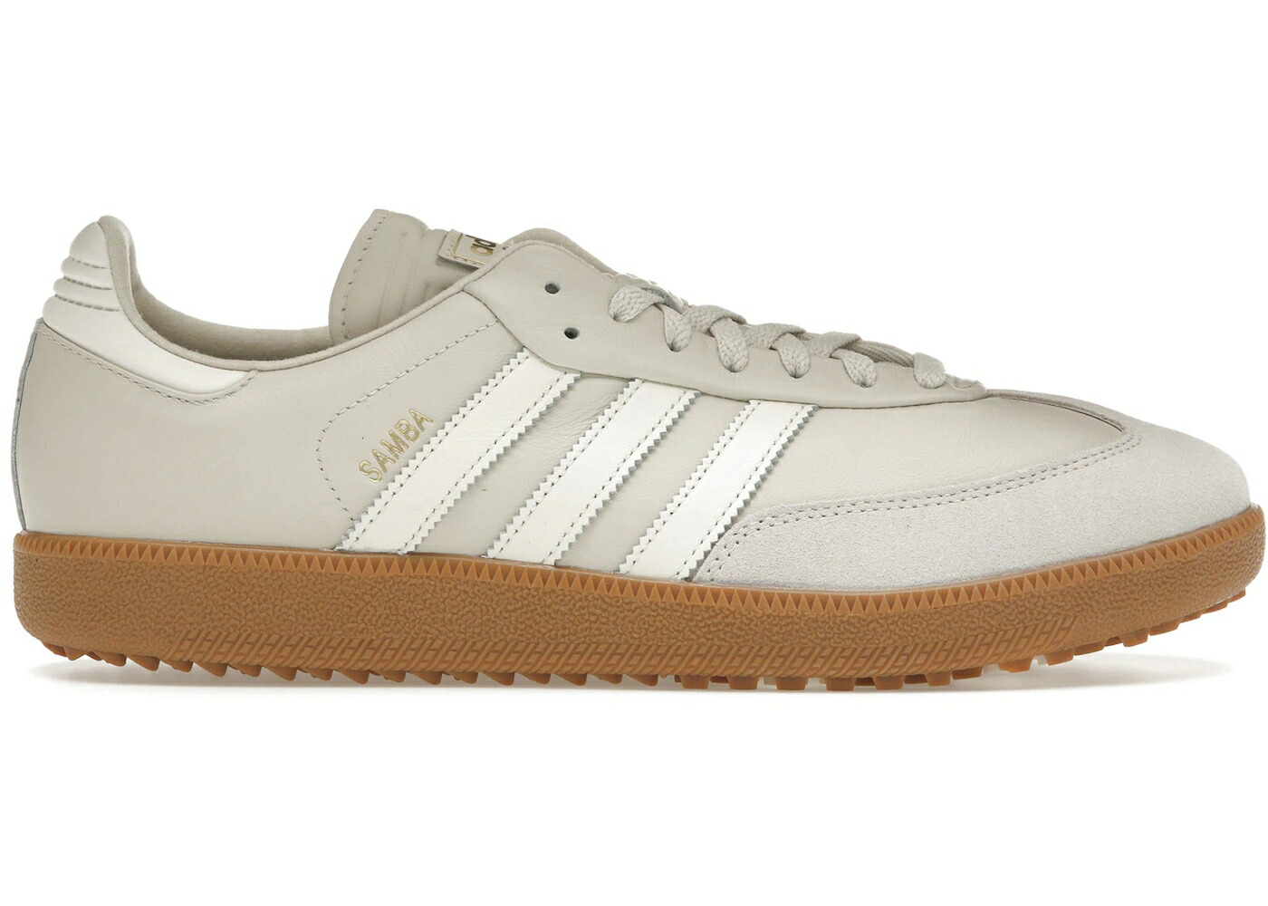 アディダス サンバ ゴルフ 白いこと 白いこと スニーカー メンズ ADIDAS SAMBA SPIKELESS GOLF ALUMINA OFF WHITE GUM / ALUMINA OFF WHITE GUM