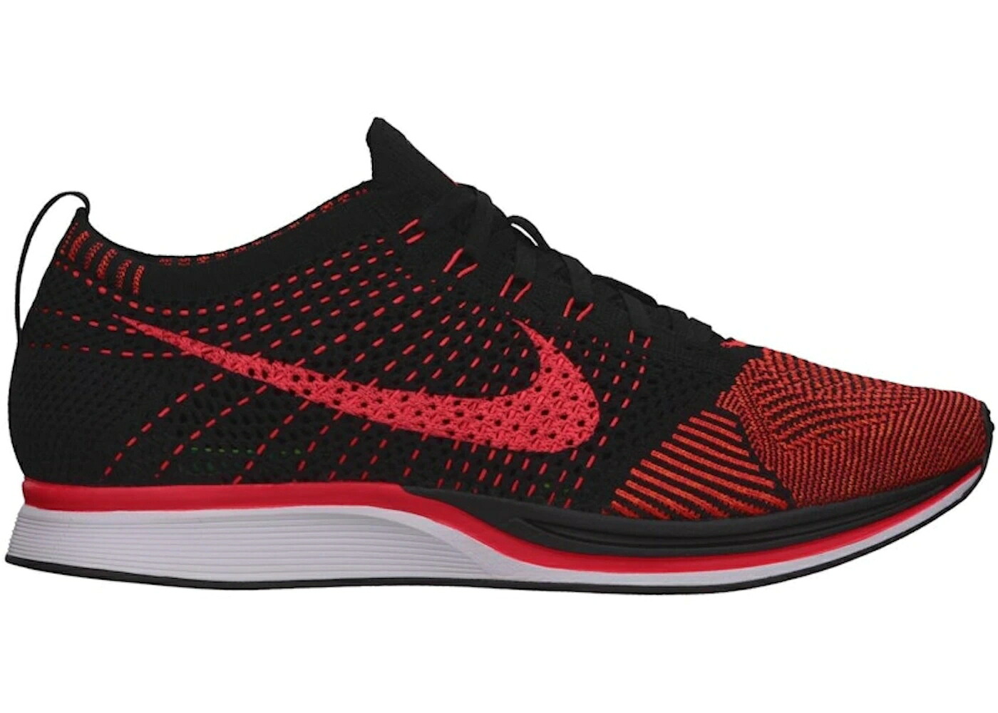 ナイキ 飛球編み物 黒いこと 黒いこと レーザ クリムゾン 橙 オレンジ色 スニーカー メンズ NIKE FLYKNIT RACER BLACK LASER CRIMSON / BLACK LASER CRIMSON TOTAL ORANGE
