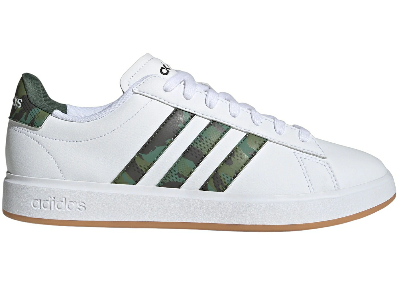 アディダス 地びた 厚地の外套 白いこと 白いこと 緑 緑であること スニーカー メンズ ADIDAS GRAND COURT CLOUD WHITE GREEN OXIDE / CLOUD WHITE CLOUD WHITE GREEN