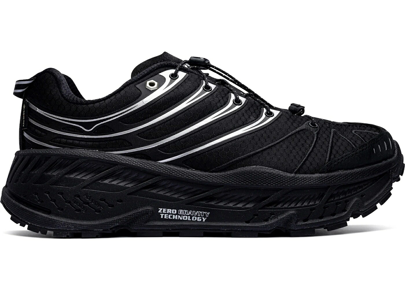 ホカオネオネ ゴアテックス 黒いこと 黒いこと しろがね色 しろがね色 スニーカー メンズ HOKA ONE ONE HOKA ONE STINSON EVO GORE-TEX BLACK SILVER / BLACK SILVER