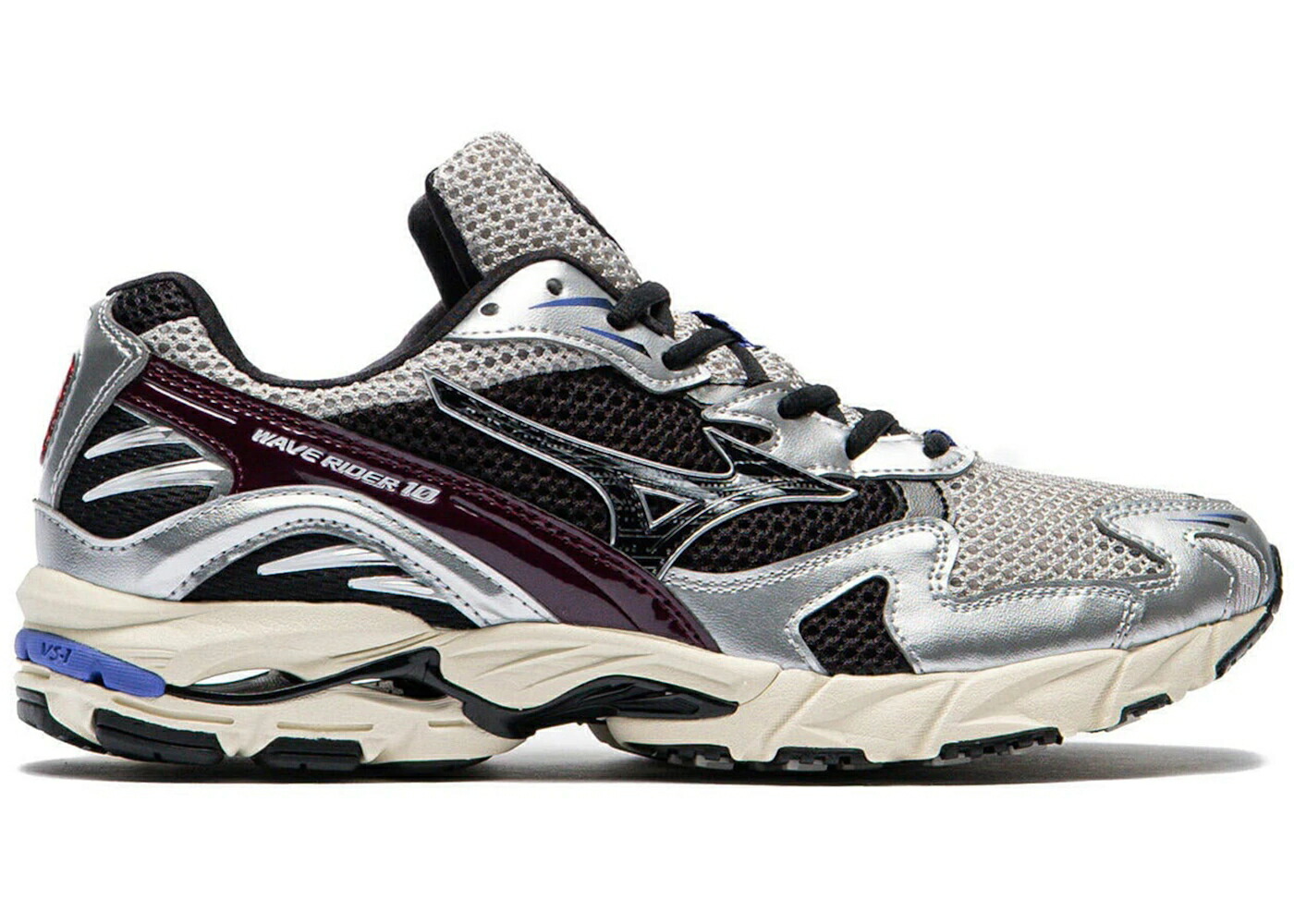 ミズノ 縮くれる ウェイブ 黒いこと 黒いこと スニーカー メンズ MIZUNO WAVE RIDER 10 HARBOR MIST BLACK FIG / HARBOR MIST BLACK FIG