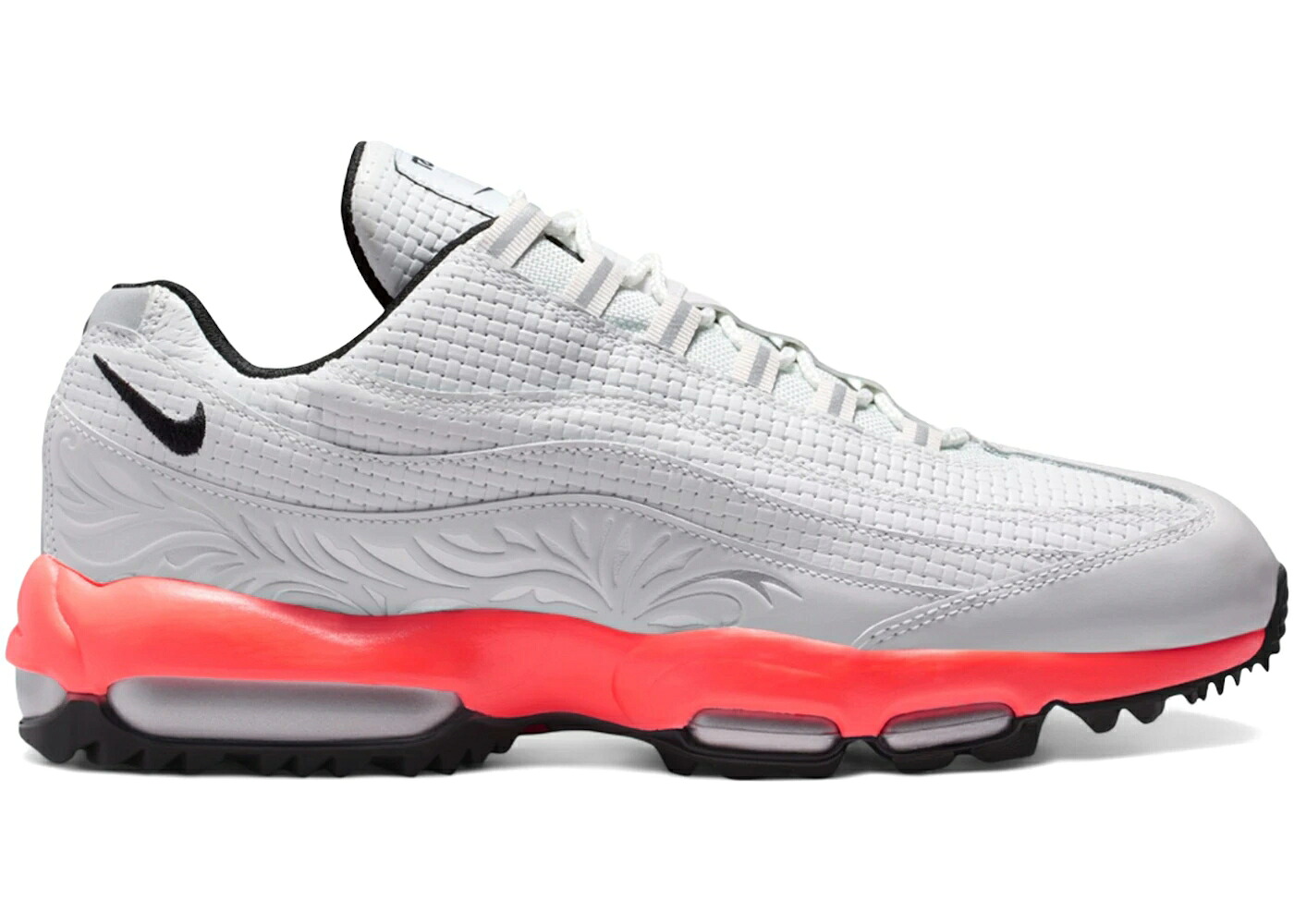 ナイキ マックス ゴルフ 白色 ホワイト 黒色 ブラック エアマックス スニーカー メンズ NIKE AIR MAX 95 GOLF PGA CHAMPIONSHIP / OFF WHITE BLACK HOT LAVA|スニケス