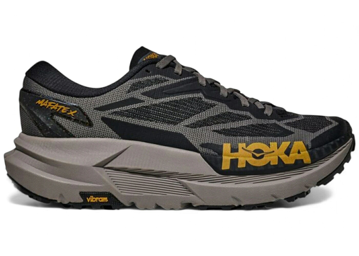 ホカオネオネ 黒いこと 黒いこと 薄墨色 シメント スニーカー メンズ HOKA ONE ONE HOKA ONE MAFATE X BLACK CEMENT / BLACK CEMENT