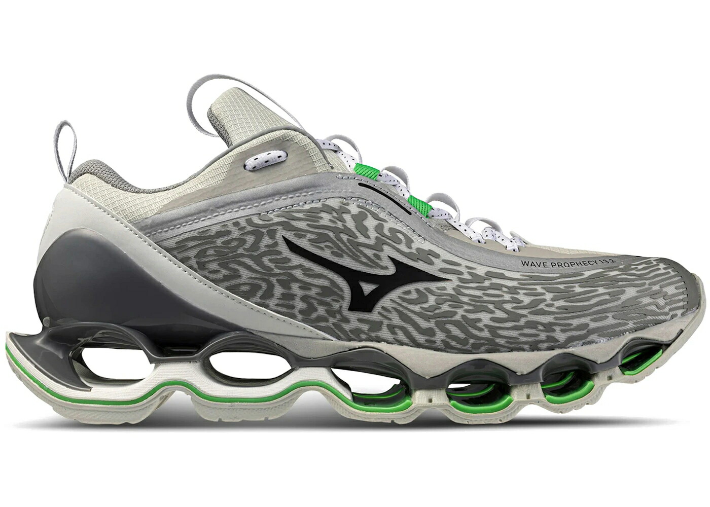 ミズノ 縮くれる ウェイブ プロフェシー 緑 緑であること 黒いこと 黒いこと 13.2 スニーカー メンズ MIZUNO WAVE PROPHECY HARBOR MIST VIBRANT GREEN / HARBOR MIST BLACK VIBRANT GREEN