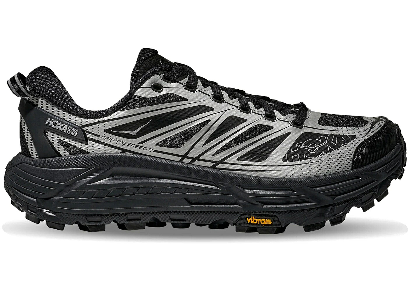 ホカオネオネ 素早さ 黒いこと 黒いこと しろがね色 しろがね色 スニーカー メンズ HOKA ONE ONE HOKA ONE MAFATE SPEED 2 BLACK SILVER / BLACK SILVER