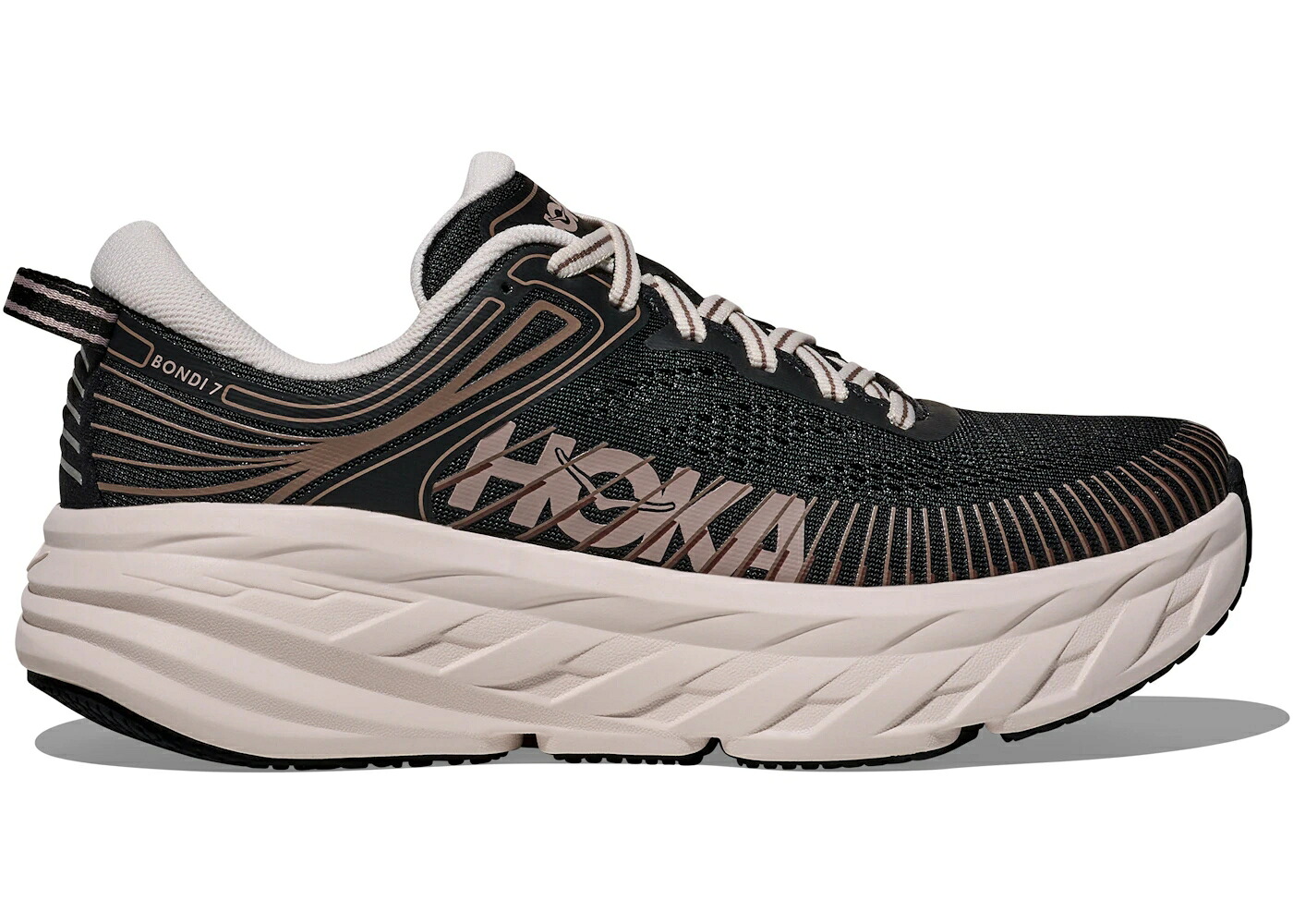 ホカオネオネ 黒いこと 黒いこと サクラ色 皮膚軟化剤 WOMEN\u0027S スニーカー レディース HOKA ONE ONE HOKA ONE BONDI 7 BLACK ROSE CREAM (WOMEN\u0027S) / BLACK ROSE CREAM