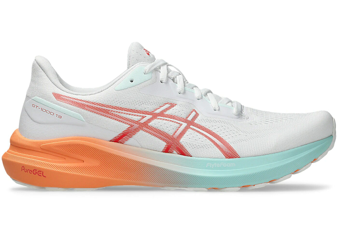 アシックス サー青二才 白いこと 白いこと スニーカー メンズ ASICS GT-1000 13 WHITE CORAL REEF / WHITE CORAL REEF