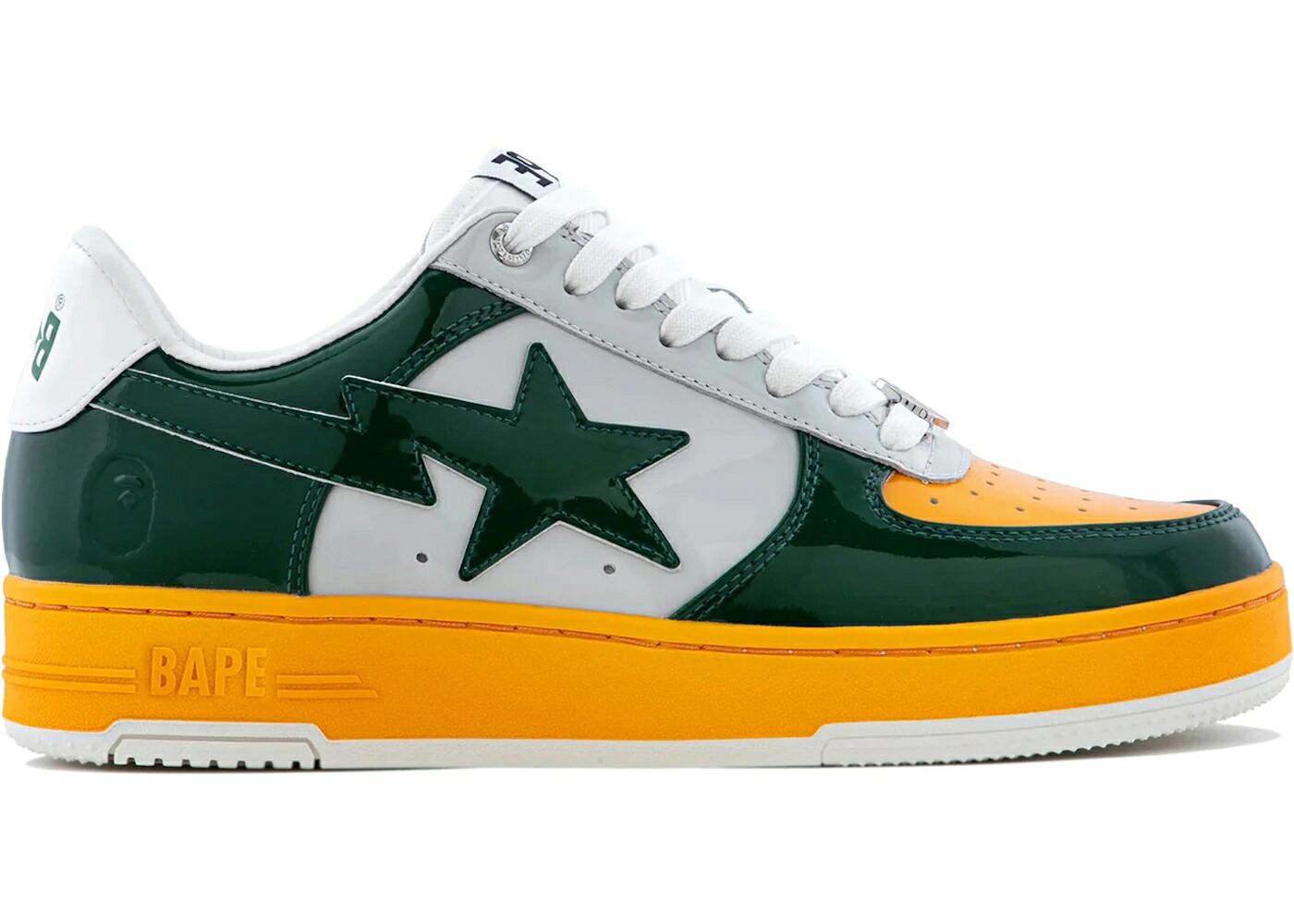 ベイプ 専売特許 黄味がかった 黄色 緑 緑であること #6 スニーカー メンズ BAPE A BATHING APE STA PATENT YELLOW GREEN /