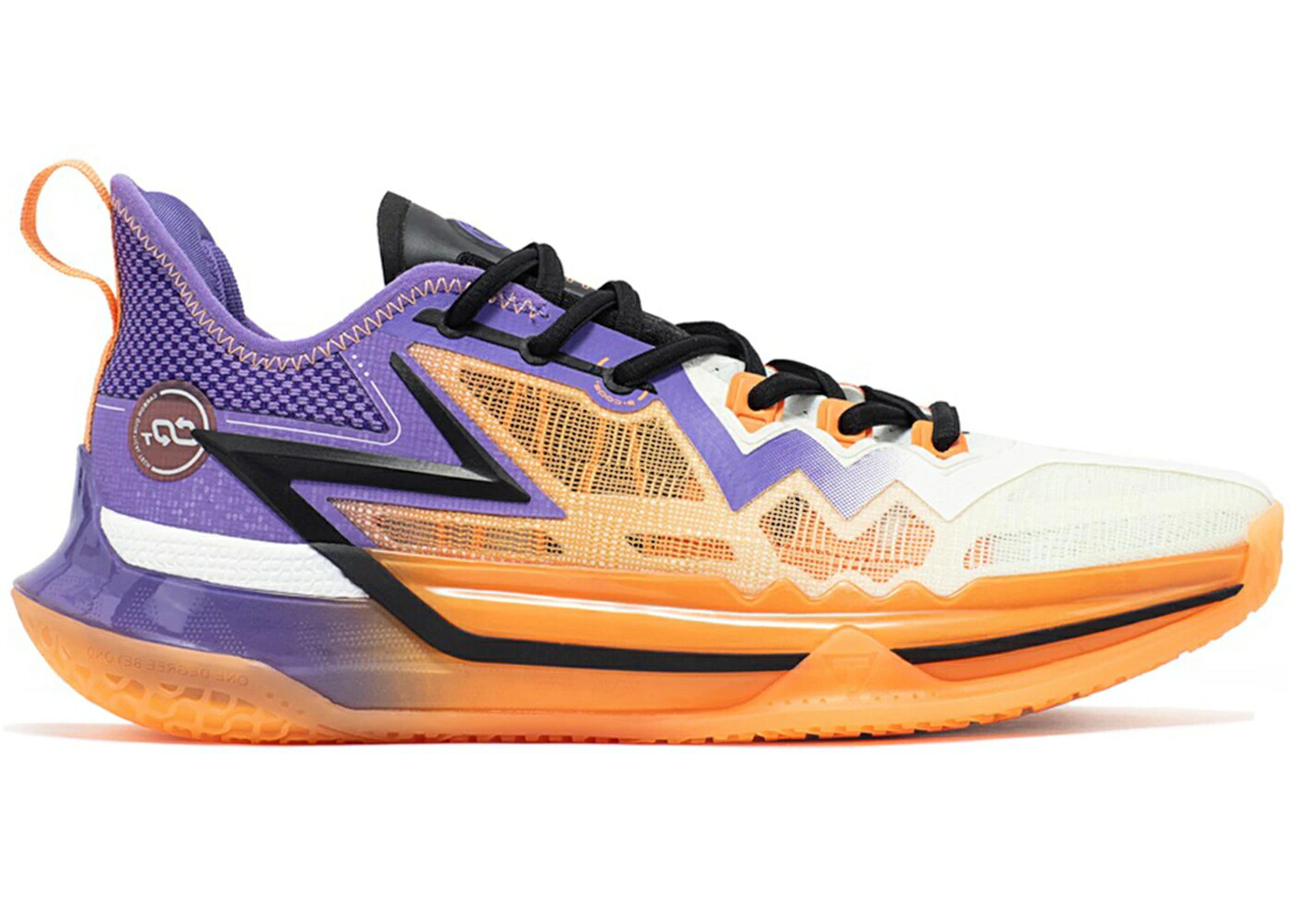 紫 パープル 橙 オレンジ色 白いこと 白いこと スニーカー メンズ 361 DEGREES 361 DEGREES BIG3 FUTURE CQT / PURPLE ORANGE OFF WHITE