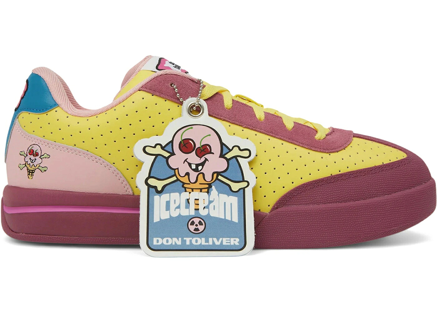 リーボック 皮膚軟化剤 黄味がかった 黄色 紫 パープル サクラ色 クリーム スニーカー メンズ REEBOK BOARD FLIP BBC ICE CREAM DON TOLIVER BANANA SPLIT / YELLOW PURPLE PINK