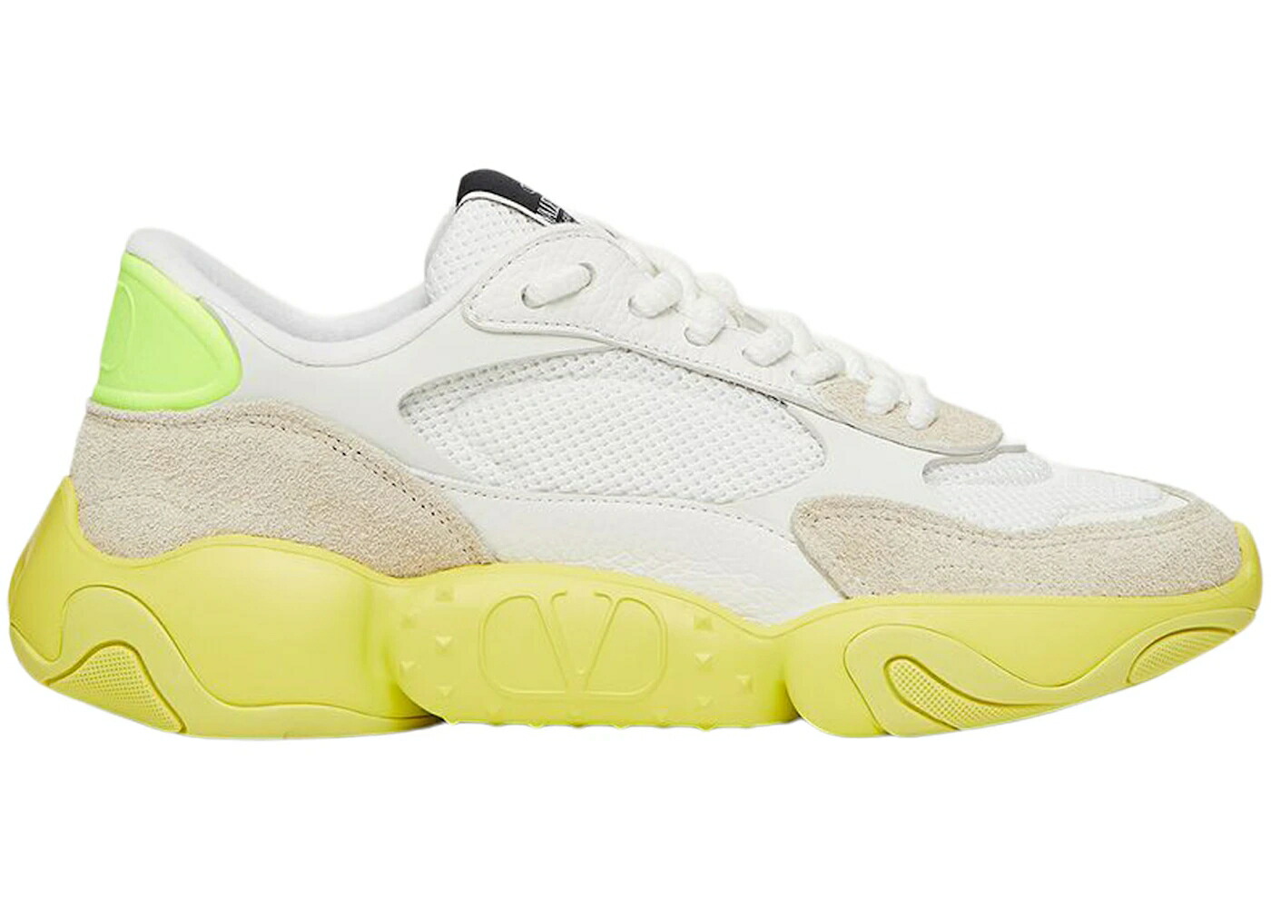 ヴァレンティノ 白いこと 白いこと 黄味がかった 黄色 スニーカー メンズ VALENTINO GARAVANI BUBBLEBACK WHITE ICE NEON YELLOW / WHITE ICE NEON YELLOW