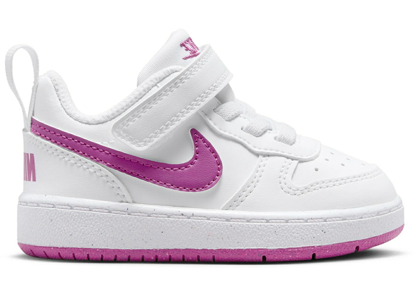 ナイキ 厚地の外套 白いこと 白いこと コートバーロウ お坊っちゃん キッズ NIKE COURT BOROUGH LOW RECRAFT WHITE HOT FUCHSIA (TD) / WHITE HOT FUCHSIA