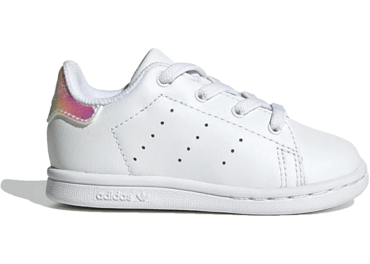 アディダス 白いこと 白いこと 踵 中核グループ 観点仕損ない お坊っちゃん キッズ ADIDAS STAN SMITH CLOUD WHITE SHINY HEEL PATCH (TD) / CLOUD WHITE CLOUD WHITE CORE