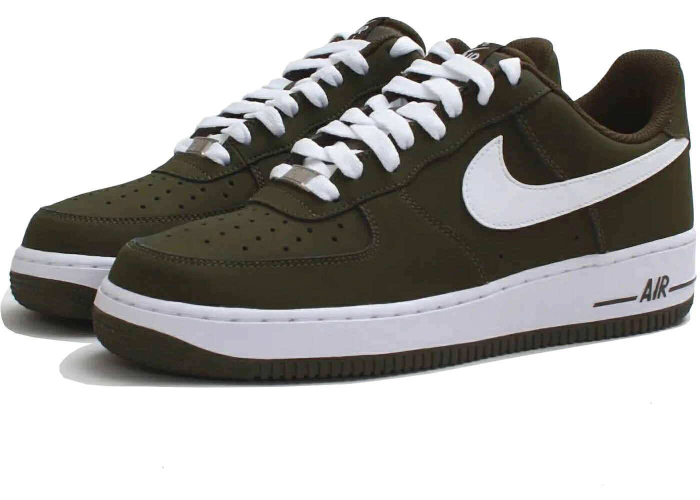 ナイキ 白いこと 白いこと 空軍 スニーカー メンズ NIKE AIR FORCE 1 LOW DARK LODEN WHITE / DARK LODEN WHITE