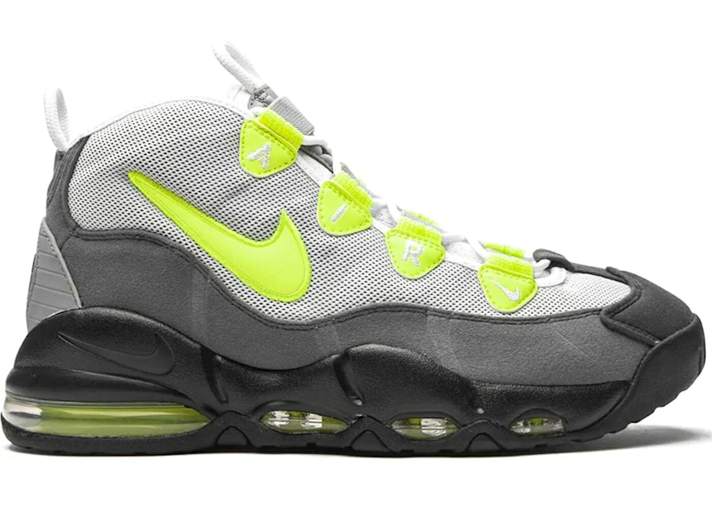 ナイキ マックス 繰り上げるペース 黒いこと 黒いこと エア湖マックス スニーカー メンズ NIKE AIR MAX UPTEMPO 95 NEON / BLACK VOLT DUST DARK PEWTER