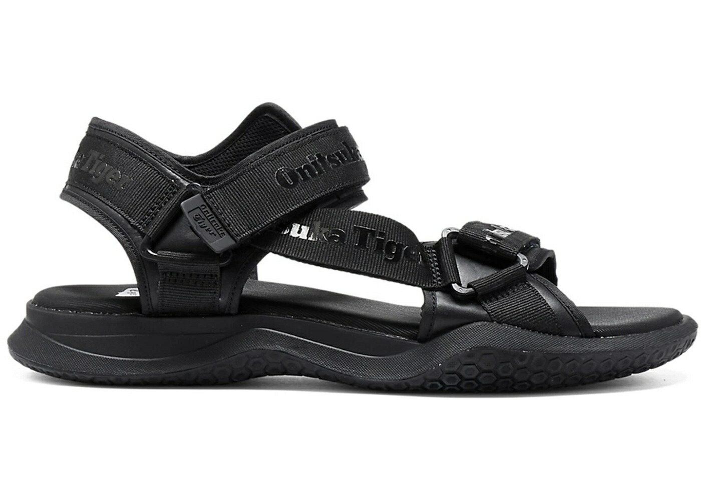 同盟罷工一回り 黒いこと 黒いこと オニツカタイガー スニーカー メンズ ONITSUKA TIGER ONITSUKA TIGER OHBORI STRAP SANDAL BLACK / BLACK BLACK