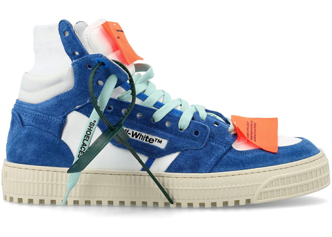 象牙色 ご機嫌 青碧 青碧 3.0 スニーカー メンズ OFF-WHITE OFF-COURT HIGH BRIGHT BLUE (FW22) / BRIGHT BLUE