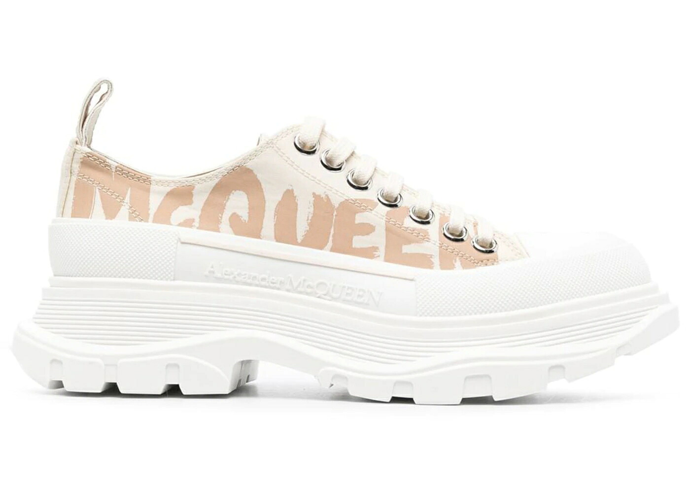 アレキサンダーマックイーン ベージュ 白いこと 白いこと WOMEN\u0027S スニーカー レディース ALEXANDER MCQUEEN ALEXANDER MCQUEEN TREAD SLICK LOW LACE UP BEIGE (WOMEN\u0027S) / BEIGE WHITE