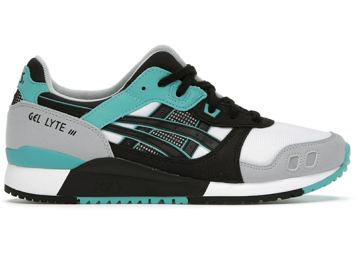 アシックス 先だつもの点火装置 白いこと 白いこと 黒いこと 黒いこと スニーカー メンズ ASICS GEL-LYTE III WHITE BLACK TEAL / WHITE BLACK