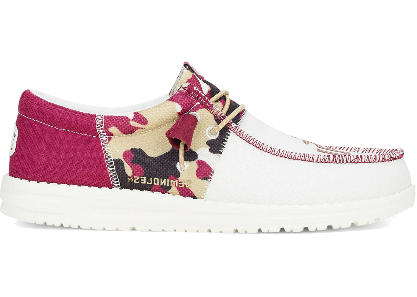 ヘイデュード セミノールズ 白いこと 白いこと 赤 赤いこと スニーカー メンズ HEY DUDE HEY DUDE WALLY TRI FSU SEMINOLES / WHITE RED