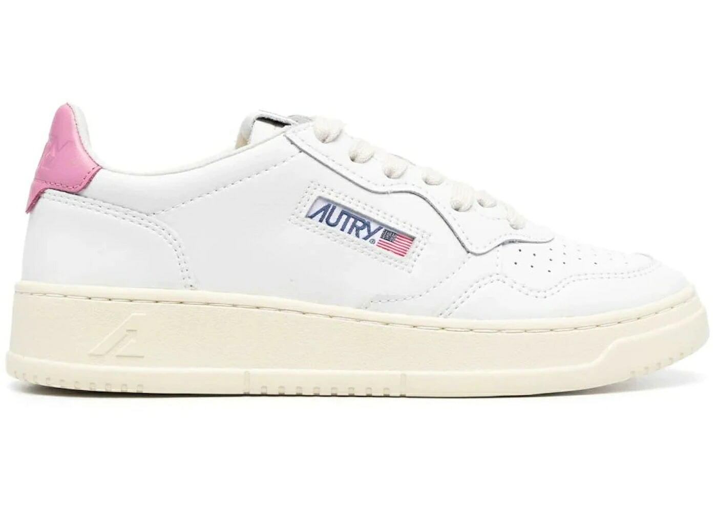 なめし革 白いこと 白いこと WOMEN\u0027S スニーカー レディース AUTRY MEDALIST LEATHER LOW WHITE MAUVE TAB (WOMEN\u0027S) / WHITE MAUVE