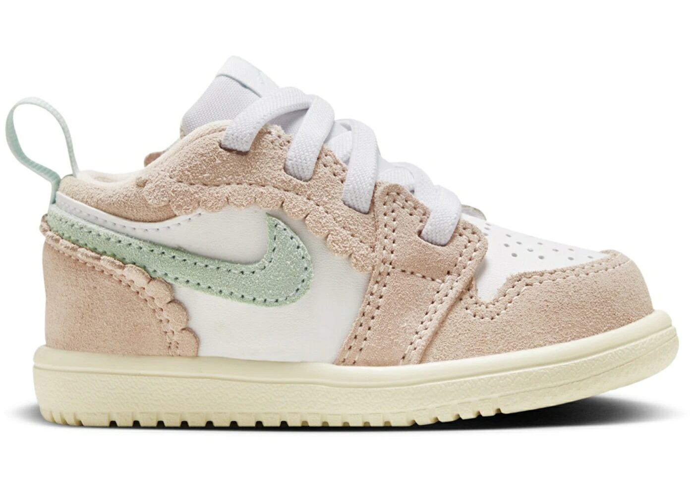 ナイキ ジョーダン 翡翆 ジェード 白いこと 白いこと さくら色 お坊っちゃん キッズ JORDAN 1 LOW SE SCALLOPED EDGE GUAVA ICE (TD) / GUAVA ICE JADE ICE WHITE PINK