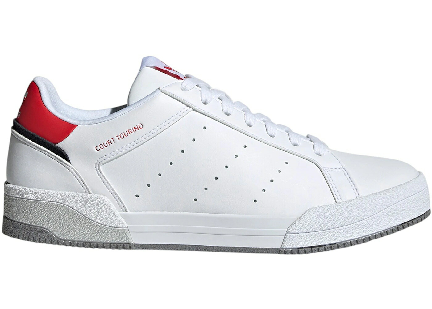 アディダス 厚地の外套 白いこと 白いこと 赤 赤いこと 薄墨色 薄墨色 スニーカー メンズ ADIDAS COURT TOURINO CLOUD WHITE VIVID RED GREY THREE / CLOUD WHITE VIVID RED GREY THREE