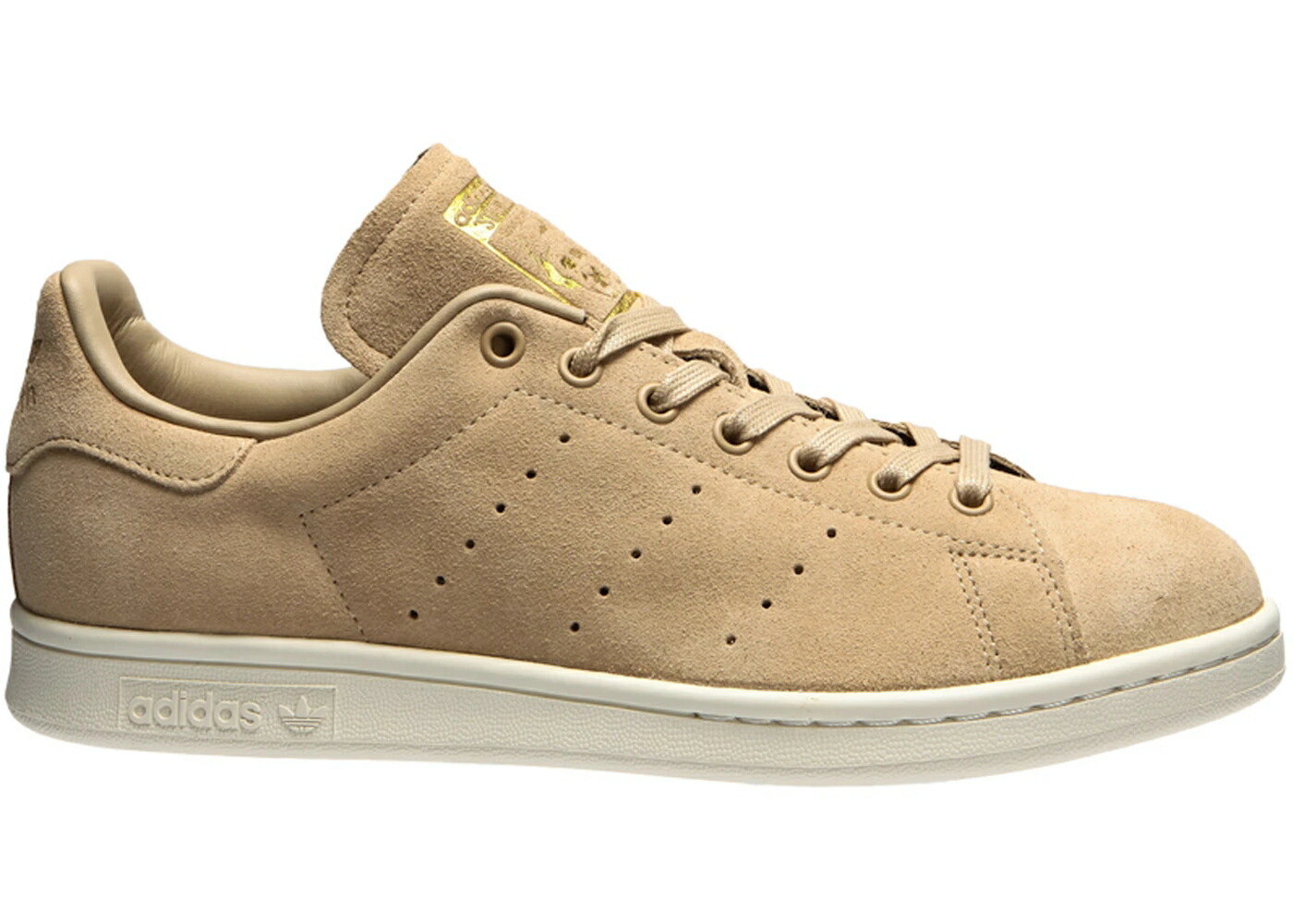 アディダス ベージュ スエードクロス スウェード ゴールド 白いこと 白いこと 見方仕損ない スニーカー メンズ ADIDAS STAN SMITH BEIGE SUEDE / BEIGE GOLD WHITE