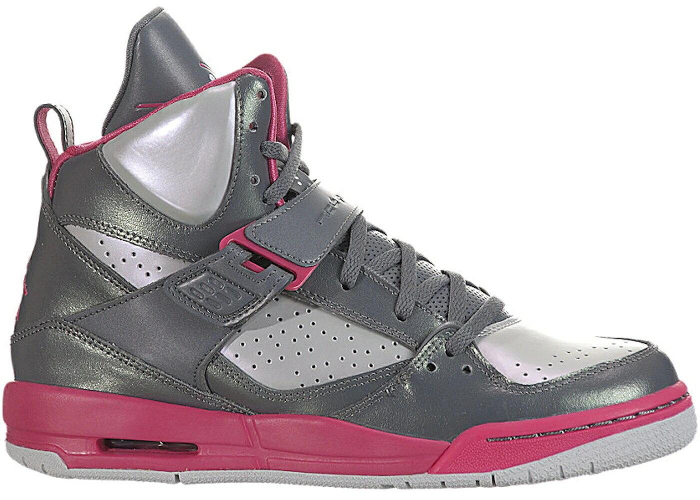ナイキ ジョーダン フライト ハイ クール 灰色 グレー 白色 ホワイト ジュニア キッズ JORDAN FLIGHT 45 HIGH COOL GREY (GS) / COOL GREY WHITE METALLIC ベビー マタニティ スニーカー｜スニケス