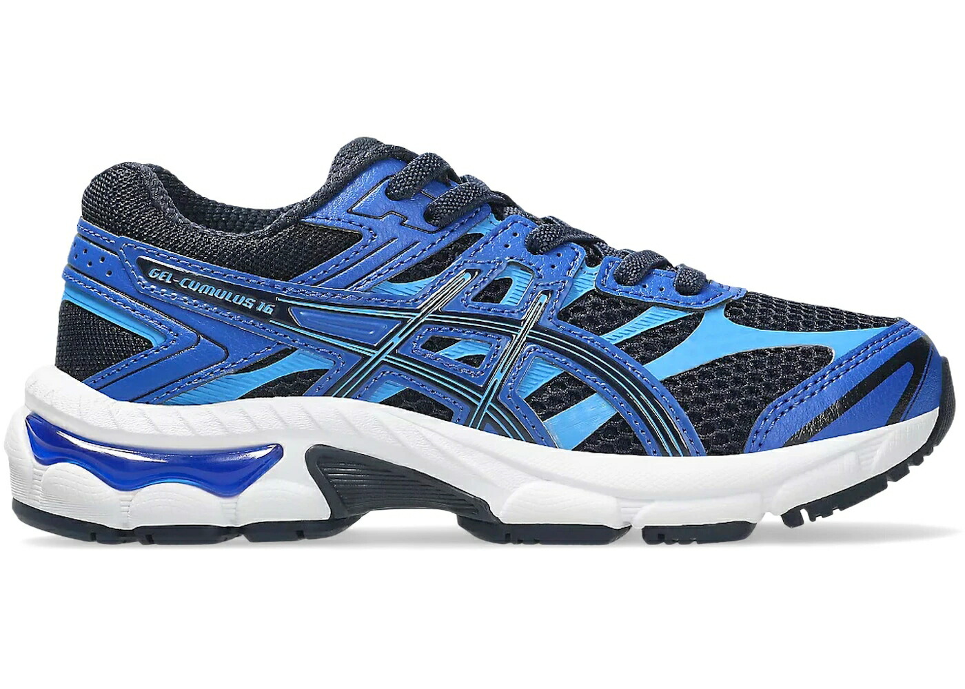 アシックス 青色 ブルー ジュニア キッズ ASICS GEL-CUMULUS 16 MIDNIGHT ILLUSION BLUE (PS) / MIDNIGHT ILLUSION BLUE ベビー マタニティ スニーカー|スニケス