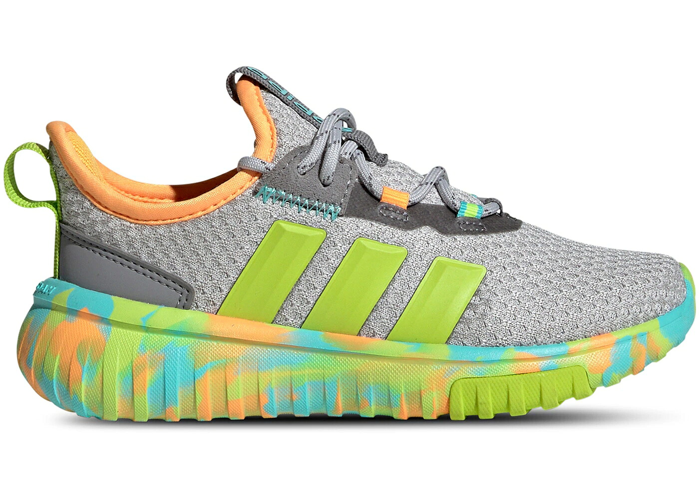 アディダス 灰色 グレー アクア 4.0 ジュニア キッズ ADIDAS KAPTIR GREY SOLAR SLIME FLASH AQUA (GS) / GREY TWO SOLAR SLIME FLASH AQUA ベビー マタニティ スニーカー｜スニケス