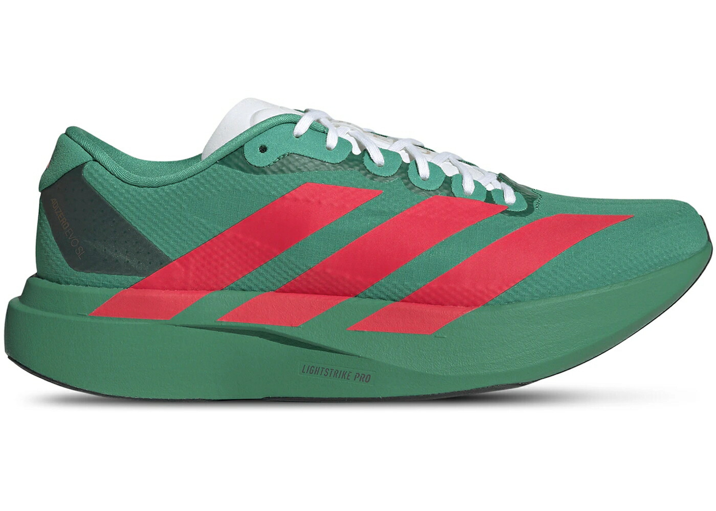 アディダス アディゼロ 厚地の外套 緑 緑であること 赤 赤いこと スニーカー メンズ ADIDAS ADIZERO EVO SL COURT GREEN LUCID RED / COURT GREEN LUCID RED CLOUD