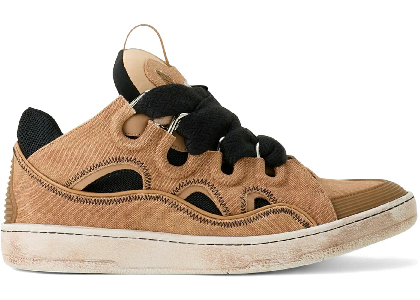 ランバン なめし革 駱駝 スニーカー メンズ LANVIN LEATHER CURB CAMEL AMBER / CAMEL AMBER